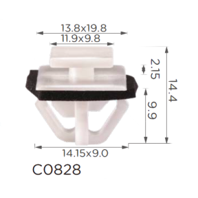 Кріплення молдингів Hyundai, Kia, Nissan, Renault, Toyota (877562E000, 87756-2E000, 33031016, 15208, 15236)